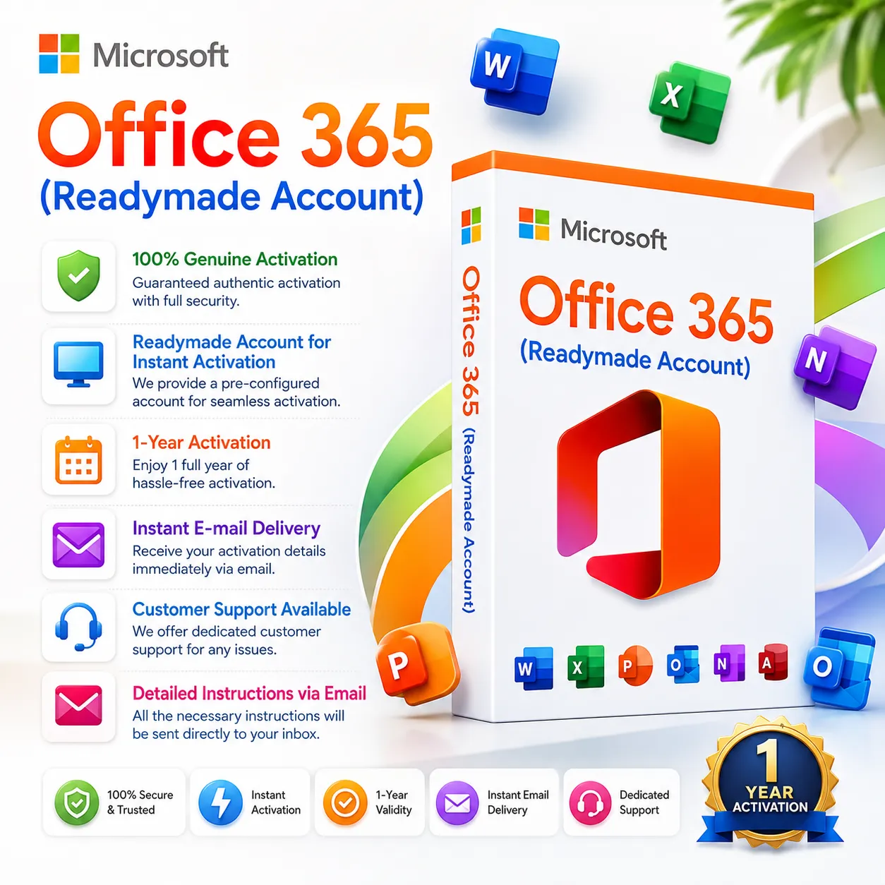 Office 365 (Readymade Account)