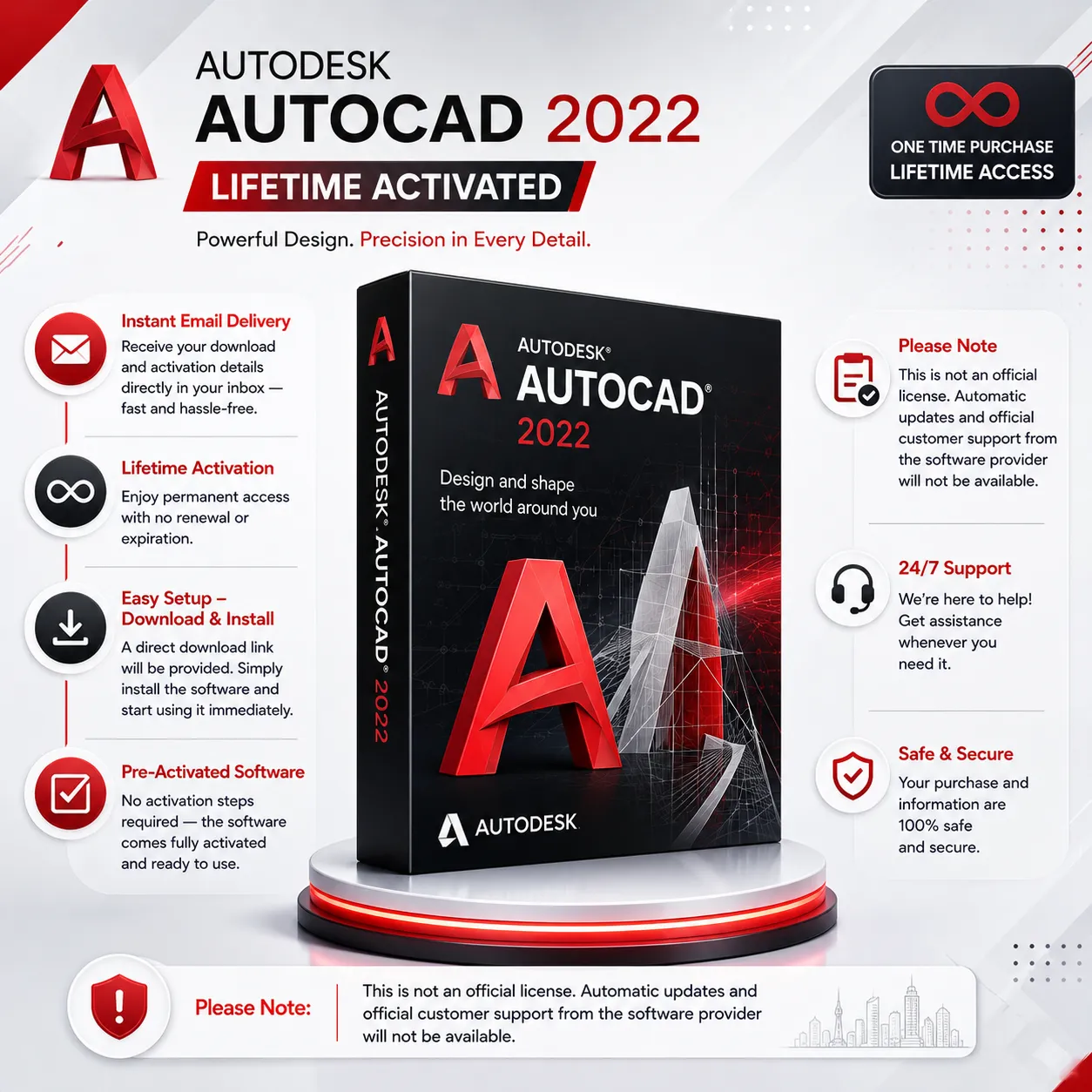Autodesk Autocad 2022 (Lifetime Activated)