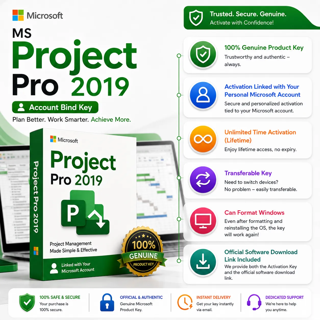 MS Project Pro 2019 (Account Bind Key)