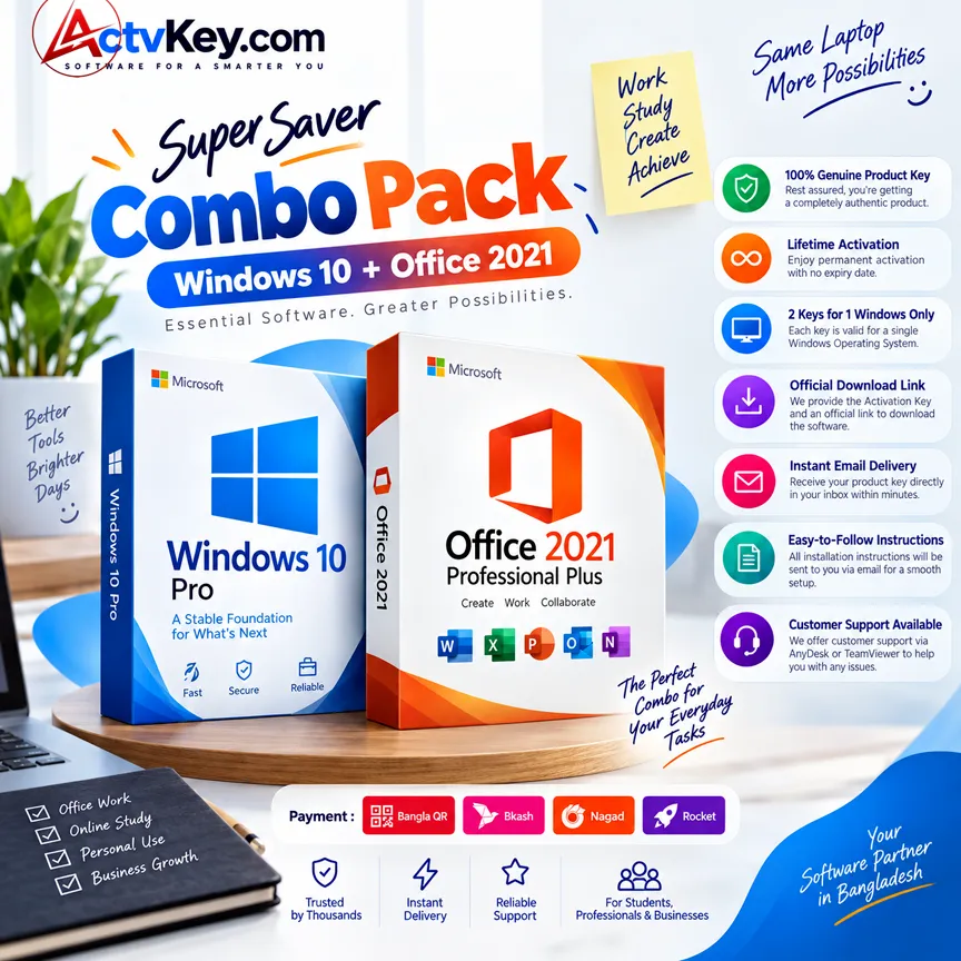 Windows 10 + Office21 (Super Saver Combo Pack)