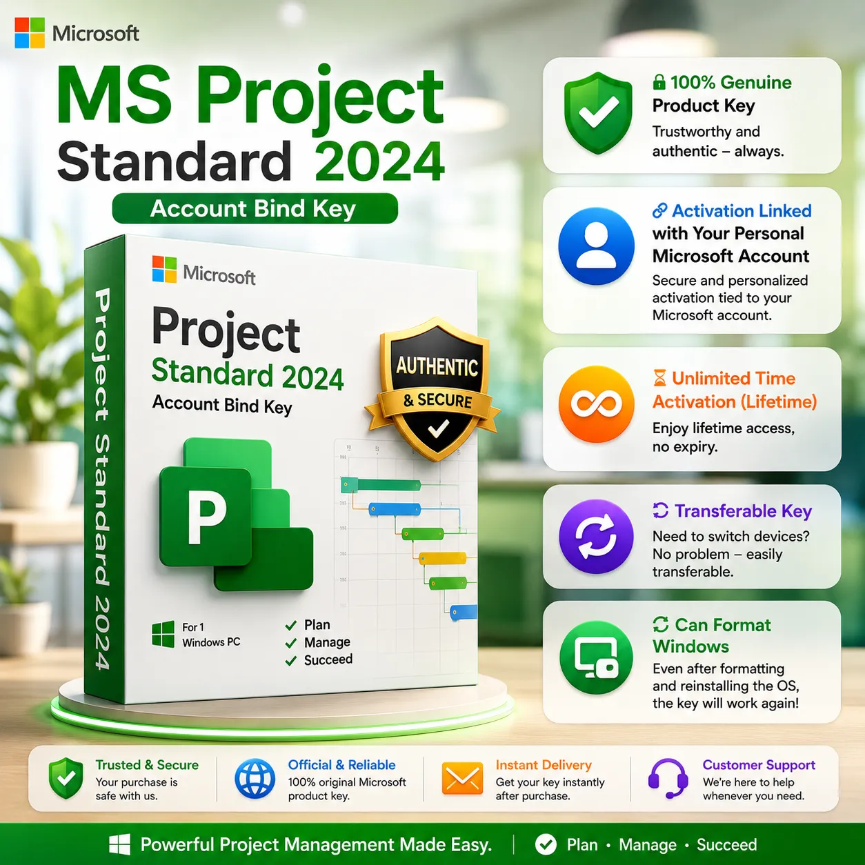 MS Project Standard 2024 (Account Bind Key)